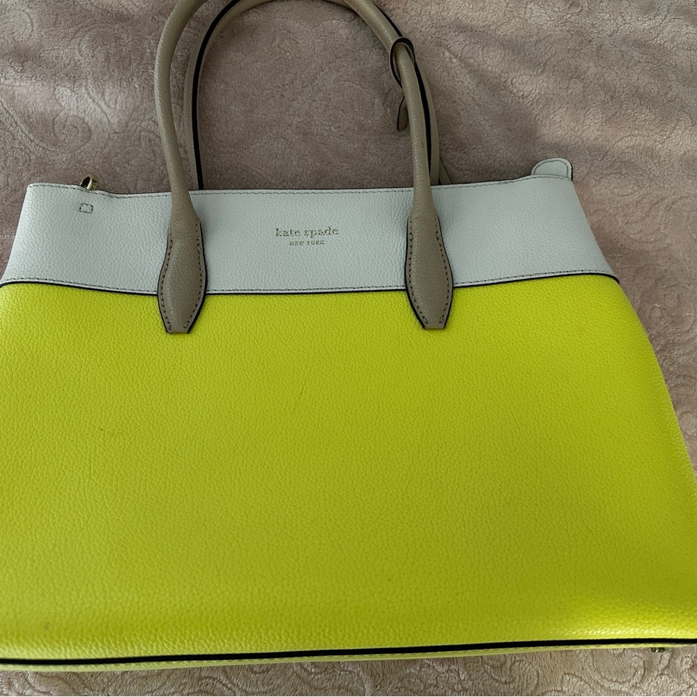 Kate Spade Yellow and White Women's Bag